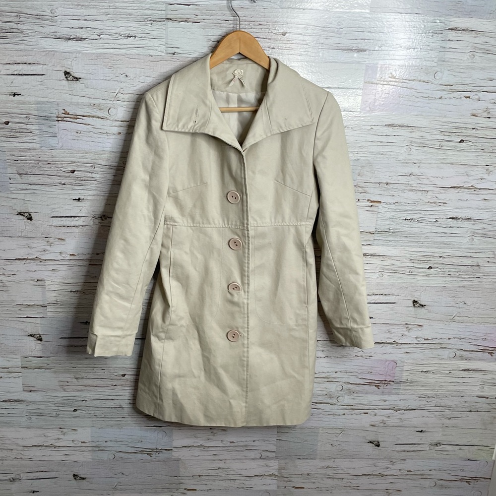 Roxy Women's Cream Trench Coat